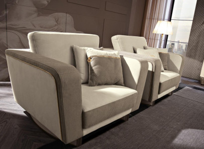 Design Lounge Club Relax Sessel Stuhl Polster Fernseh leder Textil Holz Stoff